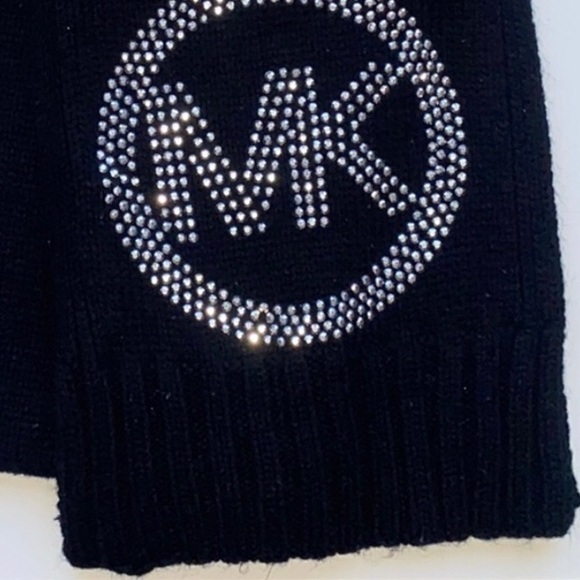 Michael Kors Black Bling Studded Scarf - Picture 3 of 3